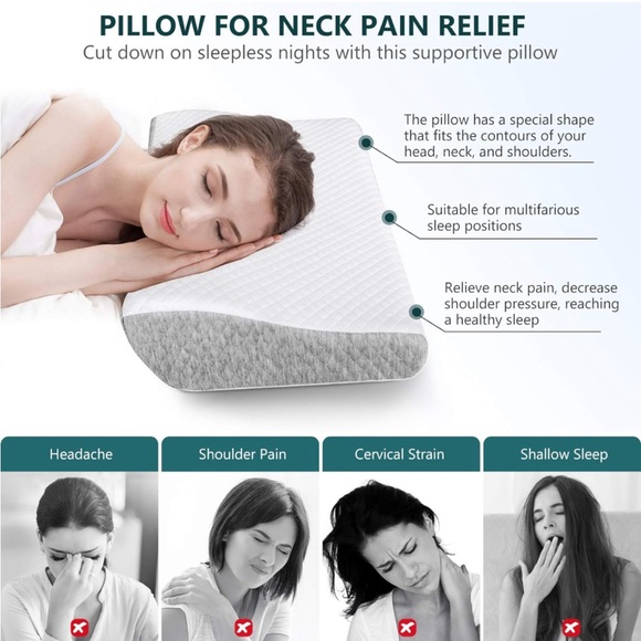 Other Zamat Contour Memory Foam Pillow For Neck Pain And Back Poshmark